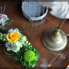 プリザ　プリザーブドフラワー　レッスン　フラワーアレンジ　豪華　アイアン　手づくり　壁掛け