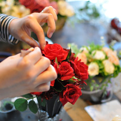 プリザ　プリザーブドフラワー　ウェディング　贈呈花　赤