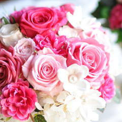 プリザ　プリザーブドフラワー　ウェディング　贈呈花　ピンク