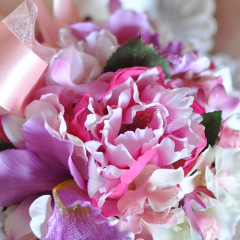 造花　ウェディングブーケ　ボールブーケ　七五三