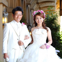 プリザ　プリザーブドフラワー　ウェディングブーケ　リストレット　花冠　手づくり　ピンク　ハート　バックブーケ　ジャスミン　パール