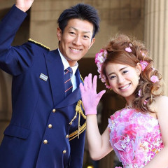 プリザ　プリザーブドフラワー　ウェディングブーケ　リストレット　花冠　手づくり　ピンク　ハート　バックブーケ