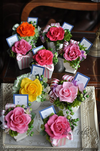 プリザ　プリザーブドフラワー　オーダー　フラワーアレンジ　ミニアレンジ　プリアレンジ　プレゼント　可愛い