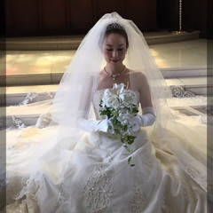 ウェディングブーケ, キャスケードブーケ, シンビジューム, デンファレ, プリザ, プリザーブドフラワー, 個性的