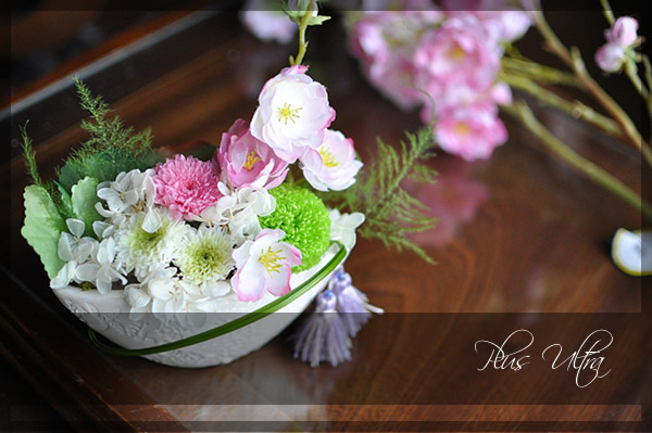 プリザ　プリザーブドフラワー　ひな祭り　和　菊