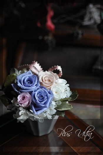 プリザ　プリザーブドフラワー　レッスン　フラワーアレンジ　豪華　シャビー　アンティーク　シック