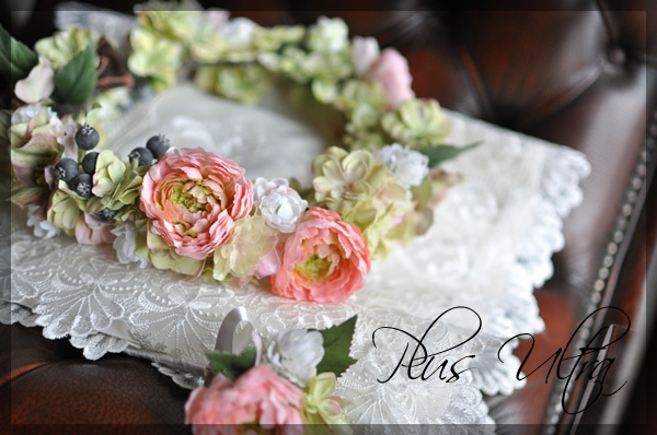 プリザーブドフラワー　花冠　フラワーガール　造花　可愛い　プレゼント 豪華 上品 おしゃれ