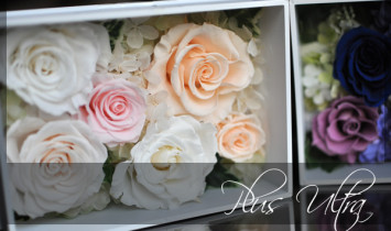 プリザ　プリザーブドフラワー　ウェルカムボード　フォトフレーム