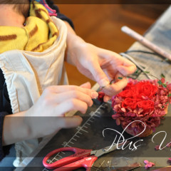 プリザ　プリザーブドフラワー　壁掛け　可愛い　手づくり　おしゃれ