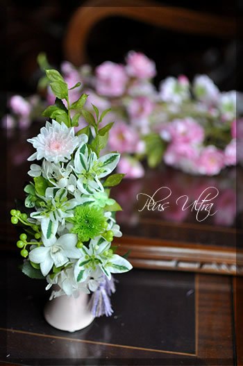 プリザ　プリザーブドフラワー　仏花　お供え花　モダン　造花　ペット供養