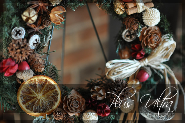 クリスマスリース プリザ プリザーブドフラワー リース ドライ