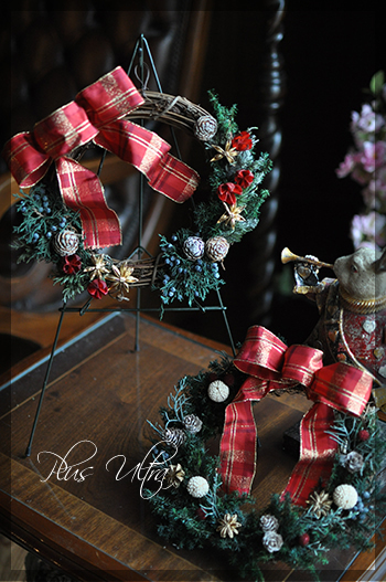 プリザ プリザーブドフラワー ドライ クリスマスリース