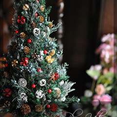 プリザ　プリザーブドフラワー　ドライ　クリスマスツリー