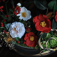 造花　お正月　紅白　縁起