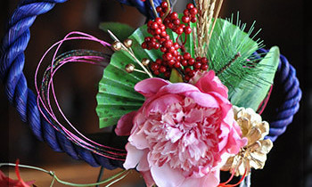 造花 しめ縄 ごぼう〆 お正月 豪華 手作り お飾り