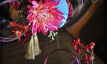 造花 しめ縄 ごぼう〆 お正月 豪華 手作り お飾り