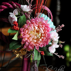 造花 しめ縄 ごぼう〆 お正月 豪華 手作り お飾り