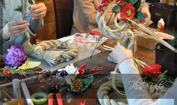 造花 しめ縄 ごぼう〆 お正月 豪華 手作り お飾り