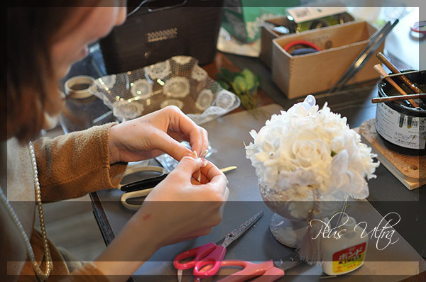 プリザ　プリザーブドフラワー　リングピロー　純白　豪華　プレゼント