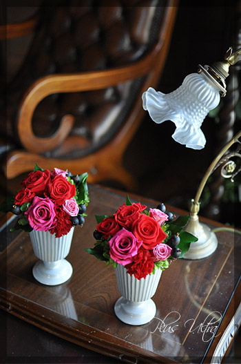 プリザ プリザーブドフラワー 母の日 プレゼント 豪華 赤