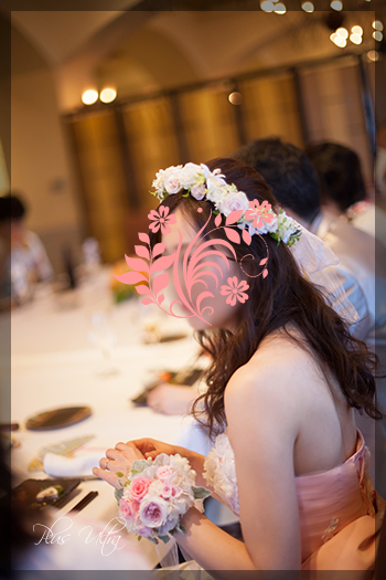 造花　花冠　リストレット　結婚式