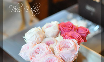 プリザ　プリザーブドフラワー　ウェディングブーケ　ラウンド　ピンク　ナチュラル　オールドローズ