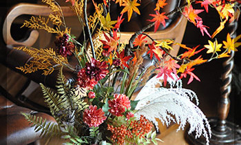 造花　秋　ススキ　紅葉　シック